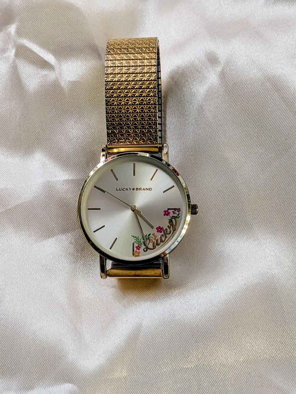 Lucky Brand Women's Gold Floral Watch